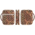 thumbnail image 3 of Xixirimido Bible Cover Case for Women Men, Large Bible Bag Bible Study Supplies Accessories Quilted Bible Carrying Cases with Handle Christian Gift, Brown Leopard Lightning Pattern, 3 of 7