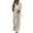 Beige, variant on Women's Fall Two Piece Outfits Dressy Blazer Jacket and Wide Leg Pants Pockets Business Casual Office Suit Sets
