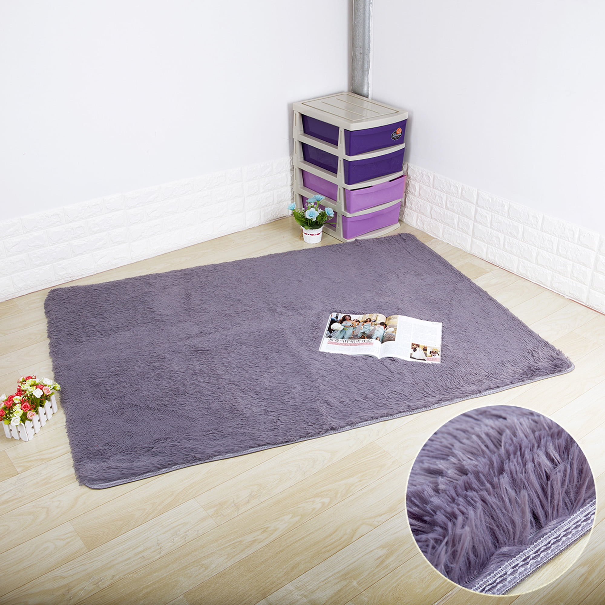 Smoth Rug SAYFUT Super Soft Indoor Modern Shag Area Silky Smooth Fur Rectangle ...