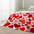 thumbnail image 6 of leyai Valentines Day Throw Blanket Twin Size Red Love Heart Blanket Girlfriend Wife Couple Gift Blanket for Couch Bed Soft Cozy Lightweight Fuzzy Fleece Blankets and Throws 60x80, 6 of 6