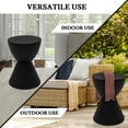 thumbnail image 4 of LeisureMod Side Table Modern Hourglass End Table Compact Accent Drum Table with Removable Lid for Storage Indoor and Outdoor Use Boyd Series in Black, 4 of 11