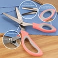 thumbnail image 6 of BambooMN Titanium Softgrip Scissors Set - Pinking, Sewing, Arts, Crafts, Office - 1 Set of 4 - Pink, 6 of 6