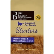 (5 pack) (5 Pack) Pure Balance Gourmet Cat Treats Starters, Steamed Tilapia & Mackerel Recipe, 1.4 oz