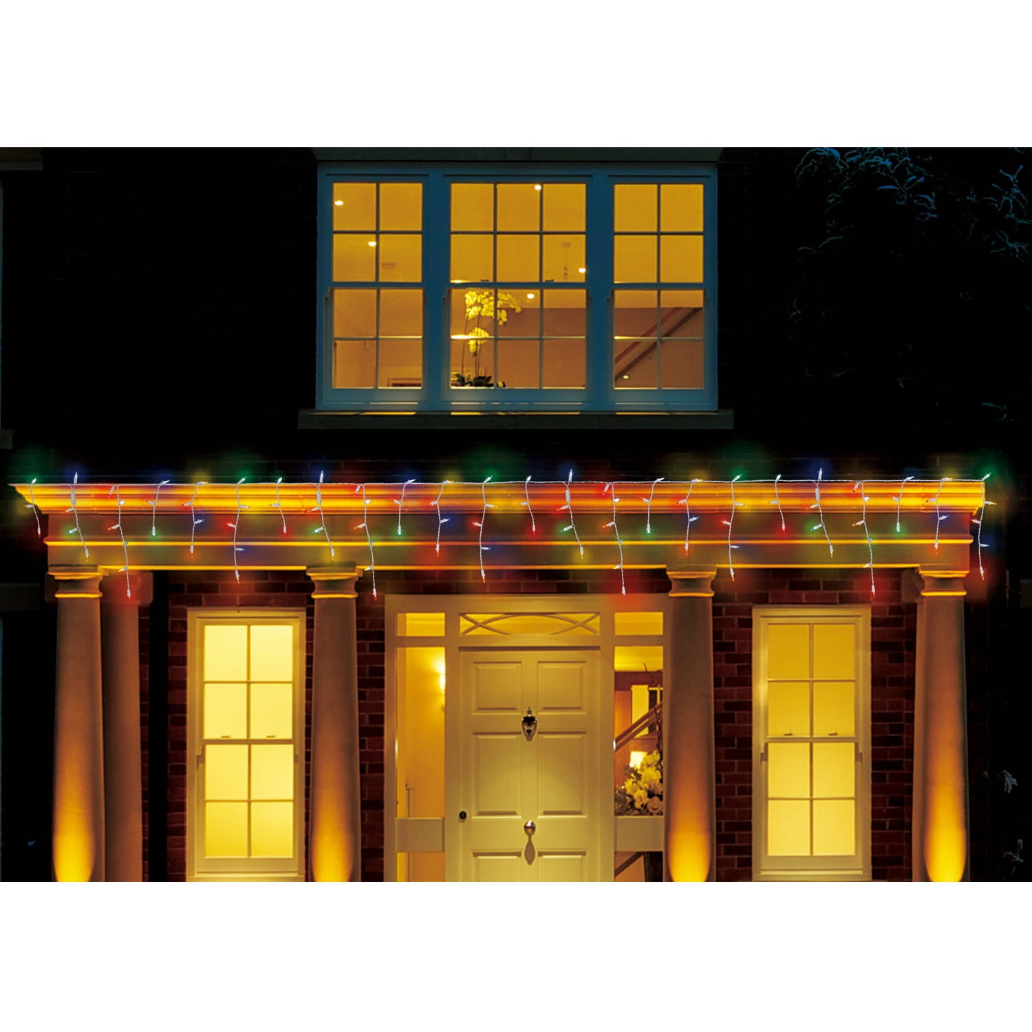 70 PK Holiday Time Random Twinkle Cool White LED Icicle Christmas Lights New
