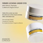 Advanced Clinicals Advanced Retinol Eye Balm + Peptides Face Moisturizer Cream | Visible Anti Aging Under Eyes Cream Improves Appearance Of Wrinkles, Fine Lines, Puffiness, Dark Circles, 1 Fl Oz