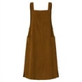 thumbnail image 3 of ZANZEA Womens Corduroy Suspender Skirt Casual Midi Dresses, 3 of 6