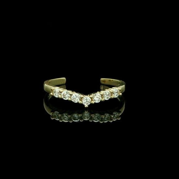 1Ct Round Cut Diamond Women's Adjustable Toe Ring 14k Yellow Gold Plated
