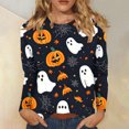 thumbnail image 1 of Heisall Womens Halloween Print T-Shirts Loose Round Neck Long Sleeve Pullover Casual Fashion Tops 2025 New Arrival, 1 of 5