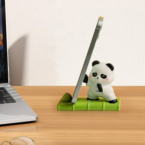 Soporte para teléfono móvil perfecl Panda decorativo de resina