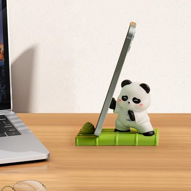 Soporte para teléfono móvil perfecl Panda decorativo de resina