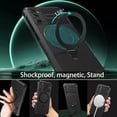 thumbnail image 2 of Design for Samsung Galaxy S20 FE Case  Built in Stand & Ring Holder[Compatible with MagSafe],  Grade Shockproof Protective Phone Case for Samsung S20 FE 4G/5G, Black, 2 of 16