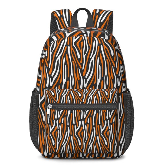 17 Inch Lightweight Backpack,PVC Waterproof Oxford Fabric, Ergonomically Designed, with Large Capacity, Leopard Animal Pattern