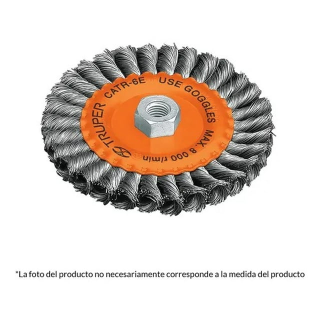 Carda Esmeriladora Trenzada 8 X 5/8 Truper 17528