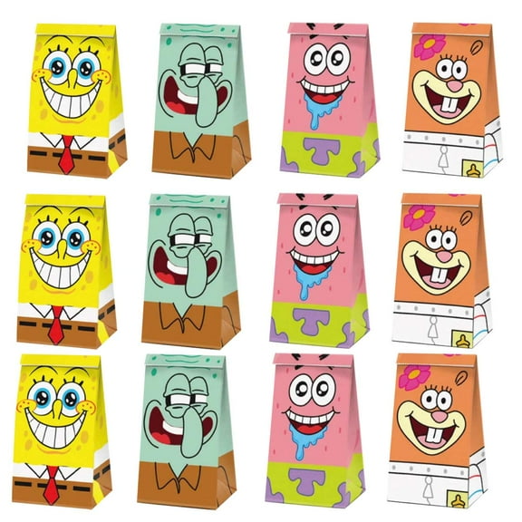 SpongeBob SquarePants Goodie Party Favor Candy Bags Birthday Decorations Treat Supplies