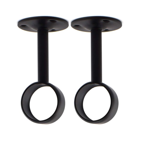 Sdtc Tech Soporte De Montaje En Techo Para Barra De Cortina De 1-1/4 Pulgadas, Soporte Para Barra De Brida De Acero Inoxidable, Soporte Para Extremo De Poste De Armario, Enchufe Con Tornillos A Juego,