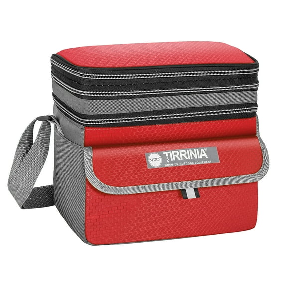 Tirrinia Insulated Lunch Bags for Women and Men, lunch Totes Best Thermos Cooler Container, Leakproof Expandable Reusable Lunch Box, Red, 9.5" x 7" x 8.1"