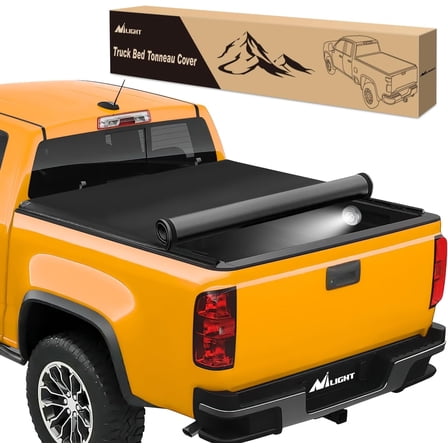Nilight Soft Roll Up Truck Bed Tonneau Cover Compatible with Chevy Colorado/GMC Canyon 2015 2016 2017 2018 2019 2020 2021 2022 2023 2024 2025 5.2ft