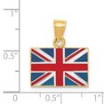 thumbnail image 4 of 14K and White Rhodium Solid Enameled United Kingdom Flag Pendant, 4 of 4