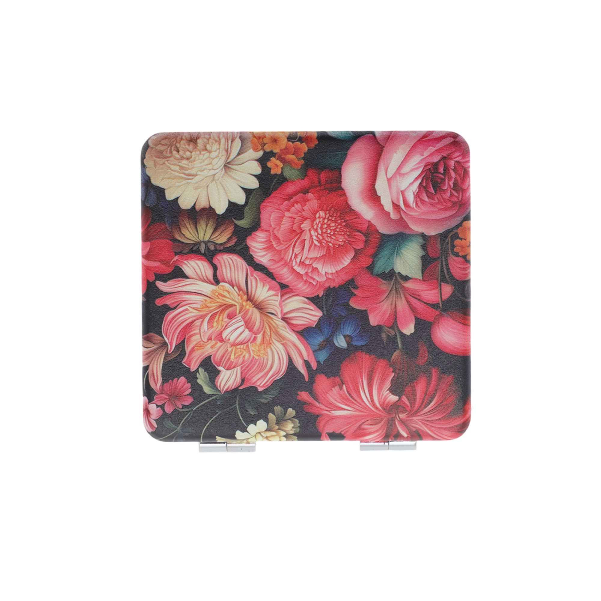 Unique Bargains Oil Painting Flowers Makeup Mirror Assorted Color 1 Pc