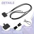 thumbnail image 3 of Uxcell Smart Phone Lanyard, Universal Adjustable Phone Strap Crossbody Lanyard Fits Most Smartphones, Black, 3 of 7