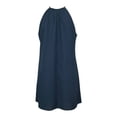thumbnail image 2 of Vestido George para Mujer Tipo Lino Cuello Halter Sin Manga Escote Amplio Azul Talla EG, 2 of 4