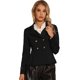 thumbnail image 1 of Chaqueta Peplum Steampunk para Mujer Chaqueta Informal con Solapa y Doble Botonadura Blazer para oficina Negro L, 1 of 6