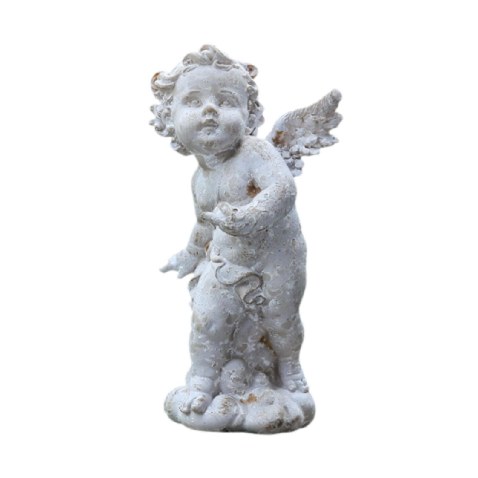 MAGIDEAL Angel Garden Statue Sculpture European Vintage Outdoor Statue for Poolside A