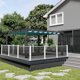 thumbnail image 3 of Blue 10x13 ft outdoor metal gazebo con retractable awning y uv resistance, 3 of 7
