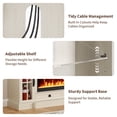 thumbnail image 5 of OKD TV Stand with Fireplace for 80 inch TVs, Farmhouse Entertainment Center with Storage, Antique White, 5 of 7