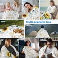 thumbnail image 5 of Sunflower Cooling Blanket, Lightweight Breathable Summer Throw Blanket with Double Sided Cold Effect,Summer Botanical Green Eucalyptus Leaves Picnic Beach Blankets Bed Sheet for Hot Sleepers 40"x60", 5 of 8