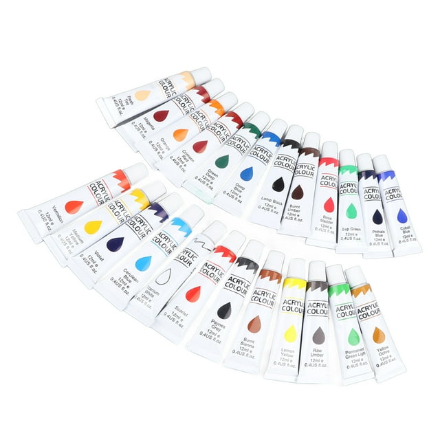 Kids Acrylic Paint Set, 24 Colors Vibrant Bright Acrylic Paint For Coloring
