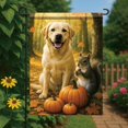 thumbnail image 2 of Thanksgiving Fall Garden Flag With Dog And Squirrel Design 12x18 Inch Double-Sided Pumpkin Leaf Yard Banner For Porch Lawn Pathway Autumn Outdoor Welcome Sign, 2 of 6