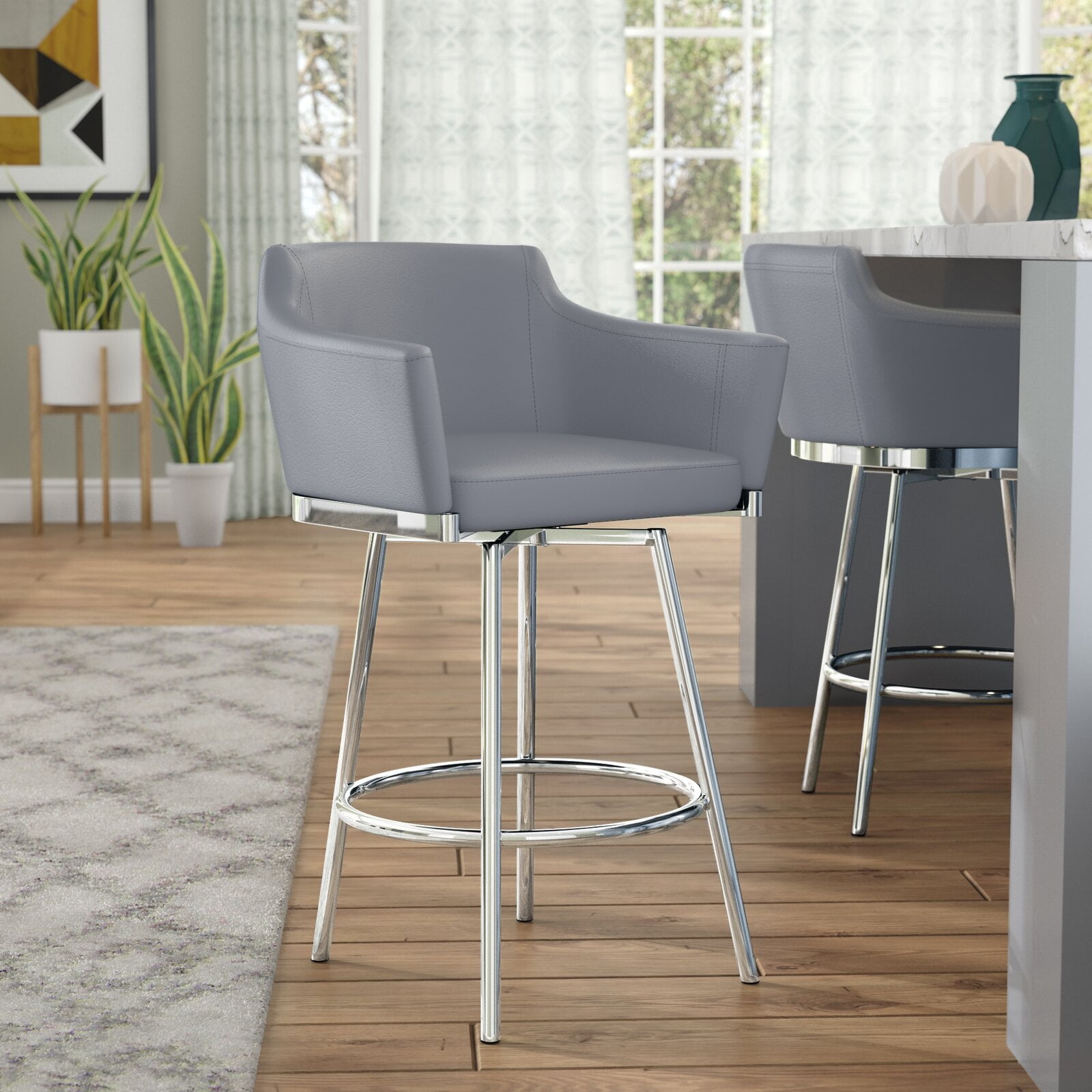 Dusty Bar & Counter Swivel Stool