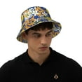 thumbnail image 6 of Kdxio Reflective Bucket Hat - Sicilian Style Print Bucket Hat for Men,Women, 6 of 9