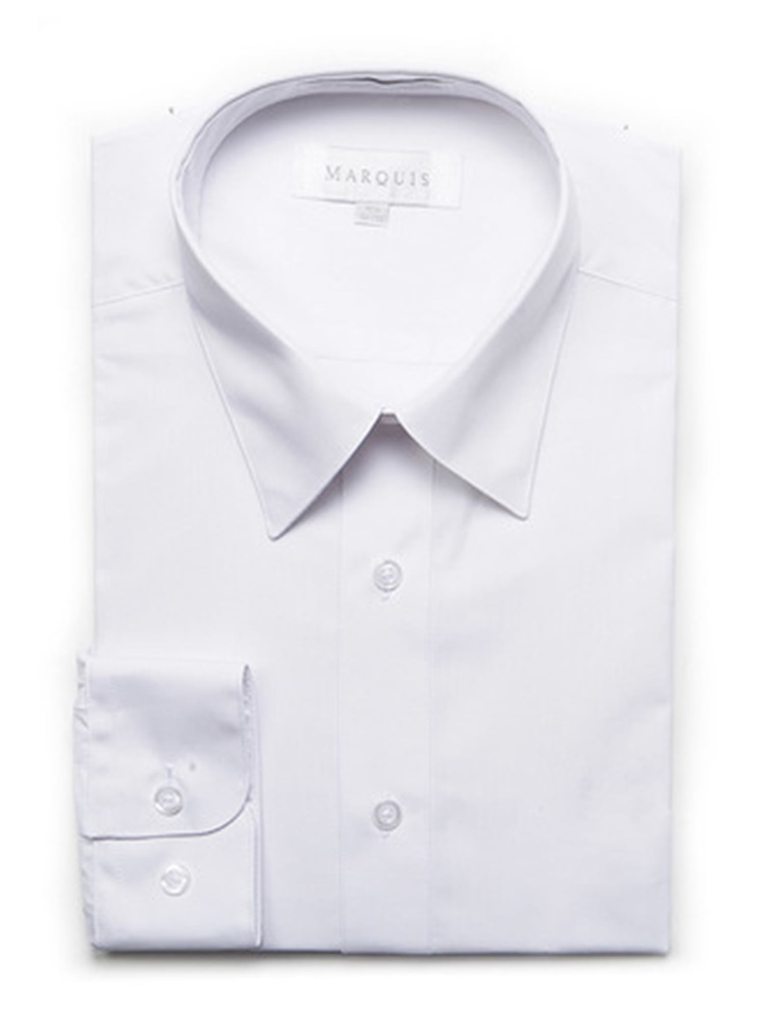 hanger Contour Echter Marquis Men's White Long Sleeve Slim Fit Dress Shirt N 15.5, S 34-35 -  Walmart.com