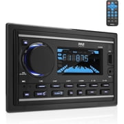 Pyle PLR2DN Double DIN 300 Watt AM/FM/MP3/BT/USB/AUX Bluetooth Marine Stereo Receiver