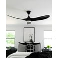 thumbnail image 4 of 3 Blade 52 inch Ceiling Fan with Light Kit-Brushed Steel Finish-Dark Walnut Blade Color Bailey Street Home 96-Bel-3087743, 4 of 10