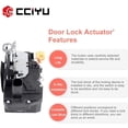 thumbnail image 3 of CCIYU Door Lock Actuators Door Latch Front Right Fits for 2007-2014 for Cadillac Escalade 2006-2014 for CHEVROLET Impala/Silverado/for Suburban/Tahoe 2007-2014 for GMC Sierra/Yukon 931-304, 3 of 3