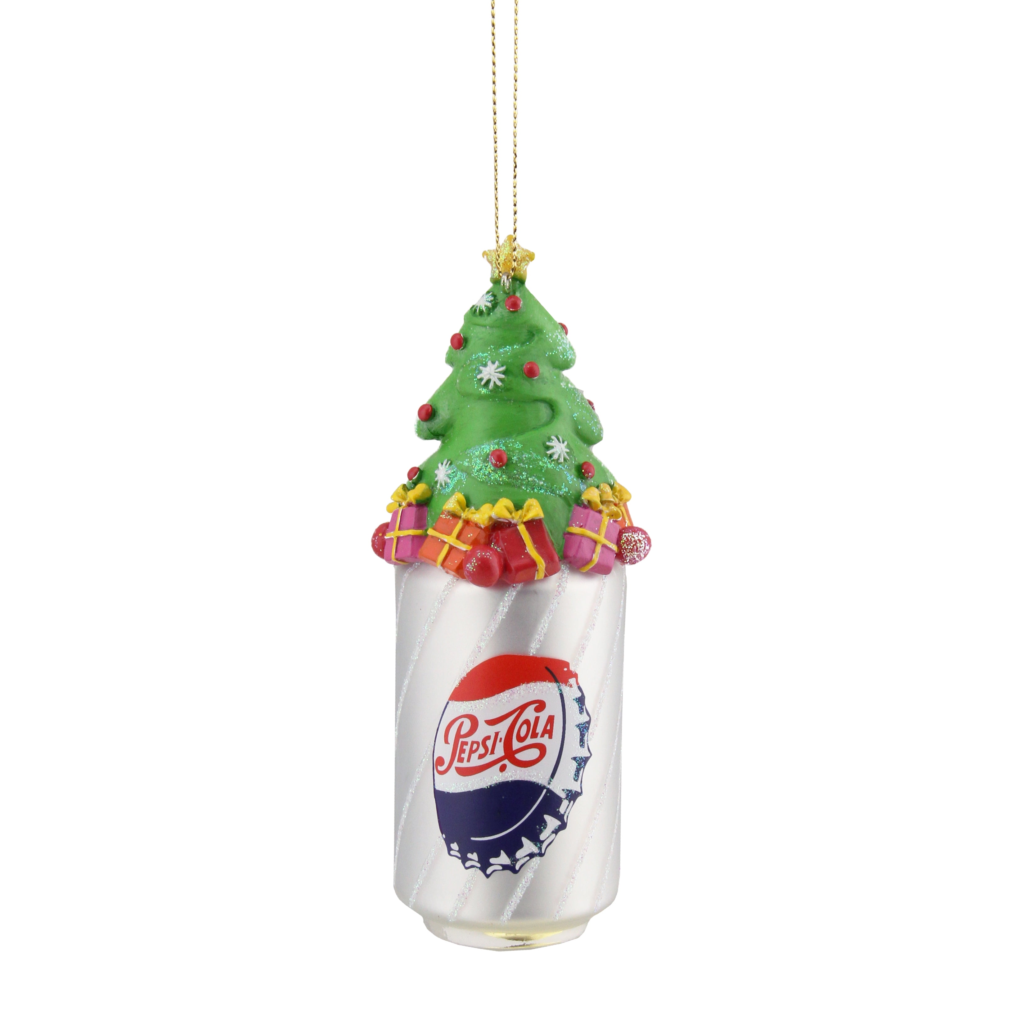 Northlight 4 75 Pepsi Bottle Cap Can Glass Christmas Ornament Silver Walmart Com Walmart Com