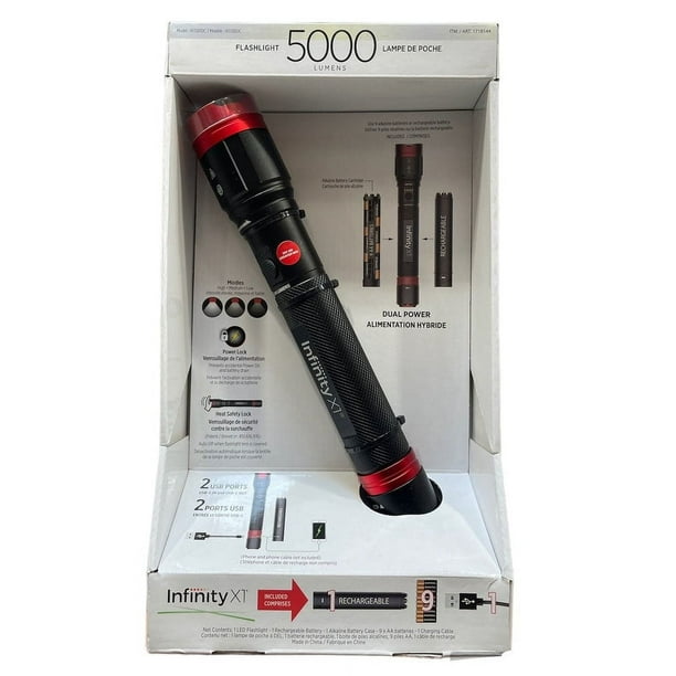 Infinity X1 Lampe de Poche Rechargeable Dual Power Togo
