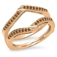 thumbnail image 1 of Dazzlingrock Collection 0.30 Carat (ctw) 14K Champagne Diamond Ladies Wedding Enhancer Guard Ring 1/3 CT, Rose Gold, Size 6, 1 of 1