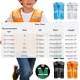 thumbnail image 6 of Kukoosong Toddler Boys or Girls High Visibility Zipper Front Outdoor Activities Vest with Reflective Strips, Sizes L, 6 of 8