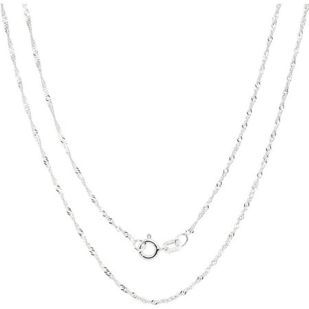 A .925 Sterling Silver 2mm Singapore Chain, 30