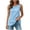 02-Light Blue, variant on Ecqkame Tank Tops for Women Solid Color Round Neck Tiered Ruffle Sleeveless Shirts Summer Lightweight Daily Versatile Blouses Purple M