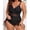 Black Plus Size Swimsuits, variant on One Piece Swimsuits for Women Plus Size V-Neck Bodycon Shapewear Twist Ruched Front Mesh Bathing Suit L-5XL