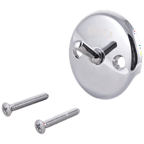 Delta Trip Lever Overflow Plate & Screws in Chrome RP31555