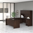 thumbnail image 2 of Studio C 72W U Desk with Hutch and Drawers in Black Walnut - Engineered Wood, 2 of 7