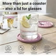 thumbnail image 5 of Silicone Coasters for Drinks[4 Pack]- Cup Mat for Tabletop Protection-Non-Slip, Non-Stick, Coffee Table Decor, Great Gift for Valentine's Day or Anniversary, Soft Pink, 5 of 6