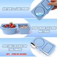 thumbnail image 3 of Silicone Reusable Snack Containers with Lids, Double Compartment Snackle Box for Sauce, Condiments, Snack, Portable Mini Food Storage Container Travel, Office, Picnic 4 Pack -, 3 of 4