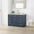 thumbnail image 2 of Gavino 48" Wood Vanity in Royal Blue with Composite Stone Top no Mirror, 2 of 16